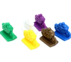 6 motos pions jeu multicolores en plastique 24 x 12 x 18 mm