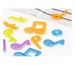 96 notes et symboles de musique couleur translucides