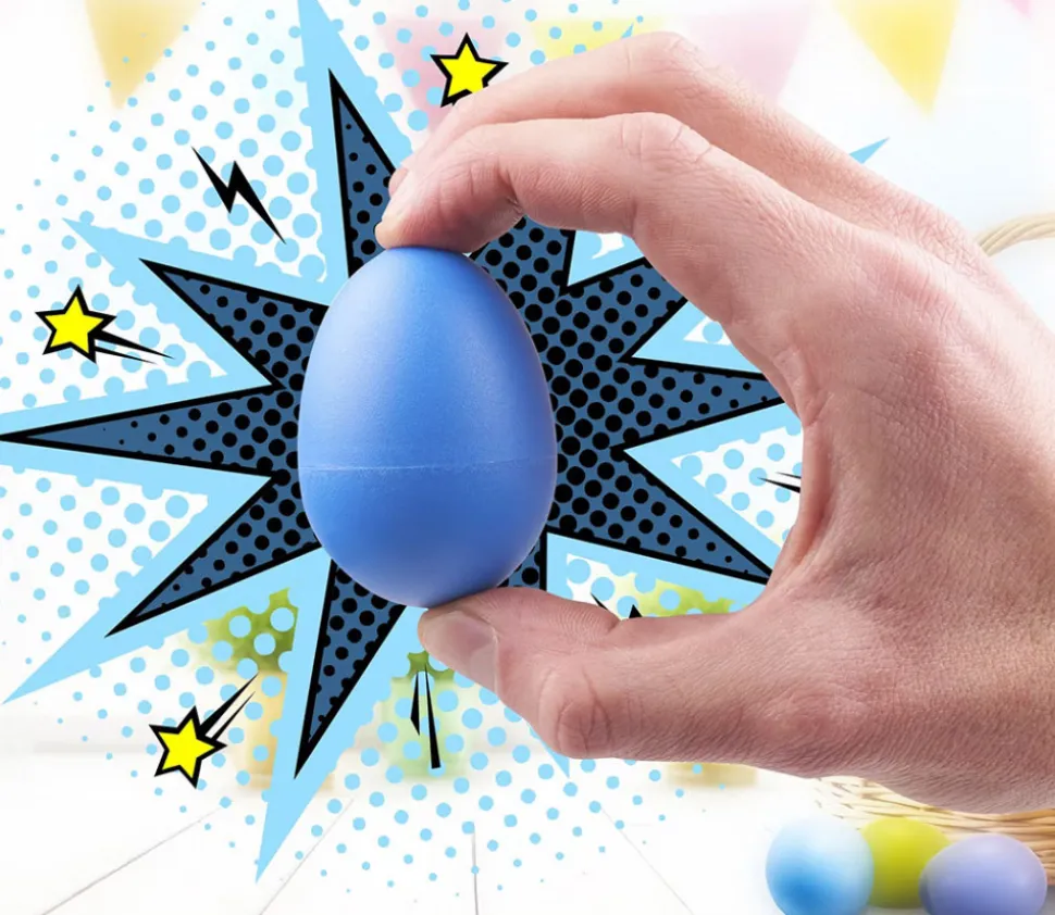 40 oeufs colorés sonores - Œufs de 5.6 cm