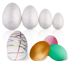 50 oeufs en polystyrène à décorer - mélange de 4 tailles