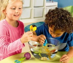 4 outils jeu motricité fine - Pince, ciseau cuillère, pince cuillère, pipette