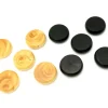 10 Palets crokinole 32 mm jeux 5 pions naturels et 5 pions noirs
