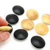 10 Palets galets buis jeu de go (5 noirs/5 naturels) 2.3 cm