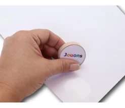 24 Pastilles rondes 37 mm autocollantes blanches étiquettes (pour rond de 4 cm)