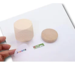 20 Pastilles rondes 45 mm autocollantes blanches étiquettes (pour rond de 5 cm)