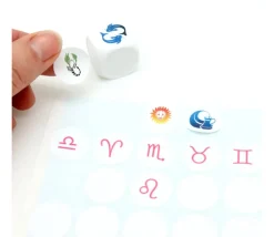 10 pastilles rondes 19 mm autocollantes blanches