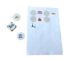 24 Pastilles rondes 40 mm autocollantes blanches étiquettes