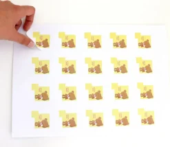 20 Pastilles rondes 50 mm autocollantes blanches étiquettes