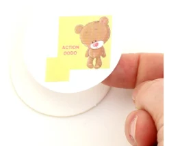 20 Pastilles rondes 50 mm autocollantes blanches étiquettes