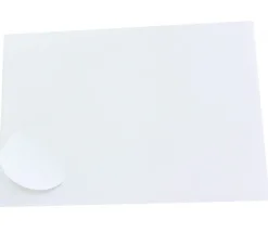 6 Pastilles rondes 85 mm autocollantes blanches étiquettes