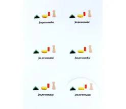 6 Pastilles rondes 85 mm autocollantes blanches étiquettes