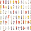 120 personnages miniatures colorés en plastique
