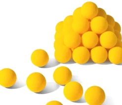 12 petites Balles mousse jaune 4 cm