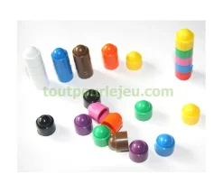 100 petits pions empilables 12x13 mm pour jeux multicolores