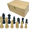 32 Pièces échecs bois lestées Roi 8.8 cm + coffret bois
