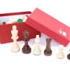 32 Pièces échecs bois lestées T5 - roi 9 cm