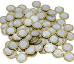100 Pièces de 1 euro en Re-plastique monnaie factice jeu