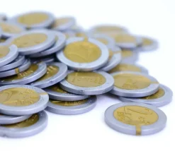 100 Pièces de 2 euros en Re-plastique monnaie factice jeu