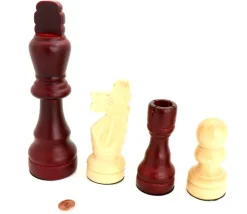 32 Pièces géantes échec en bois 17 cm