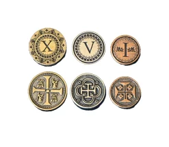 24 Pièces médiévales métal UNITS I V X