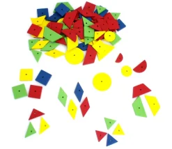 100 pièces mosaiques bois fines avec trou formes géométriqes