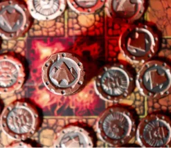 35 pièces métal cuivrées pour jeu L'Antre du Roi de la Montagne