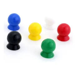 6 Pions ballons de Football multicolores 16 x 20 mm