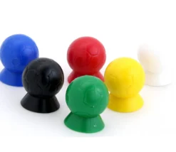 6 Pions ballons de Football multicolores 16 x 20 mm