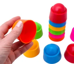 60 pions chapeaux 5 x 6 cm empilables pour jeux