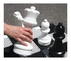 32 pions échecs géants jardin 30 cm de haut