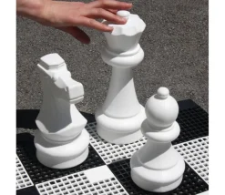 32 pions échecs géants jardin 30 cm de haut