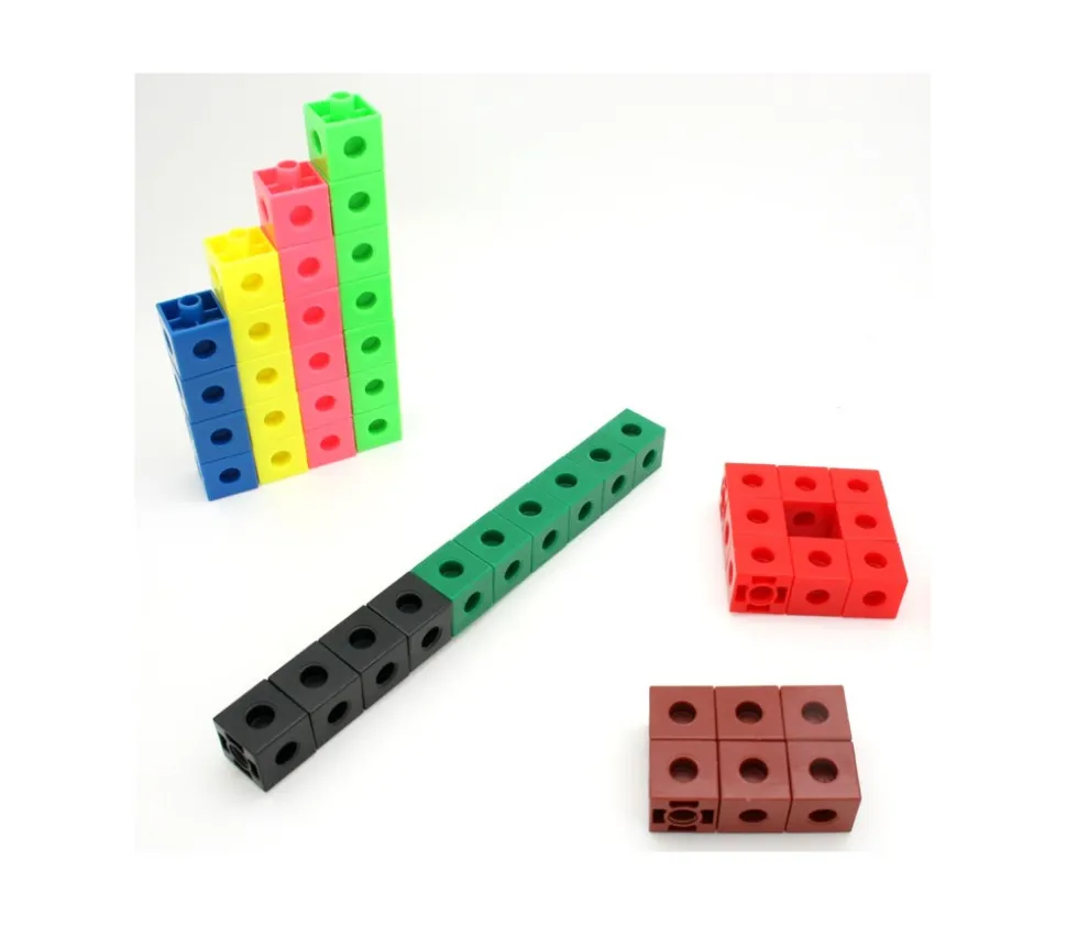 100 pions cubes multicolores 2 cm clips emboîtables 20 x 20 mm clipsables