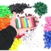 1000 pions cubes multicolores emboîtables 1 cm clipsables
