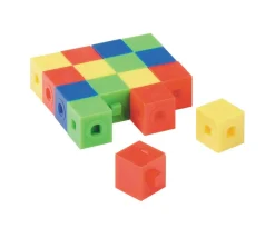 1000 pions cubes multicolores emboîtables 1 cm clipsables