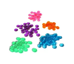 100 Pions de loto ronds 15 mm de diamètre - jetons de la même couleur