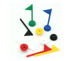 6 Pions drapeaux de jeu multicolores- mini fanions en 6 couleurs