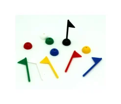 6 Pions drapeaux de jeu multicolores- mini fanions en 6 couleurs