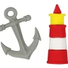 2 pions gommes MER : 1 phare et 1 ancre marine