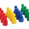 16 pions joueurs 24 x 12 mm en plastique pour jeux - mini quilles multicolores