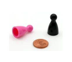 8 pions joueurs plastiques pour jeux 24 x 12 mm - mini quilles multicolores