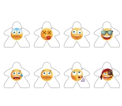 27 Pions meeple émoticône 1.8 x 2 cm