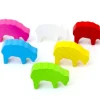 6 Pions moutons colorés multicolores 40x28x10 mm en bois pour jeu de société