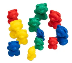 96 Pions multicolores famille ours : 3 tailles