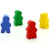 4 Pions personnage en bois bonhomme meeple lot de 4 pions garçons multicolores