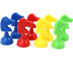 8 pions petits chevaux plastiques
