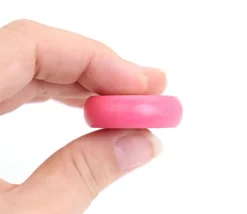 5 pions ronds épais en buis 3,2 cm- crokinoles colorés