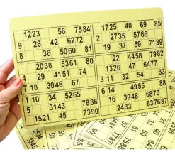 10 planches de 6 cartons loto rigides