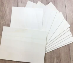 10 Plaques fines en bois contreplaqué 33 x 24 cm