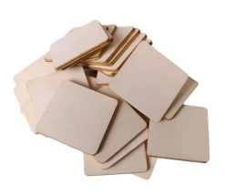 24 plaquettes carrées bois pour mémo à personnaliser 4.2 cm