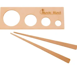 8 pochoirs traçages formes géométriques en bois